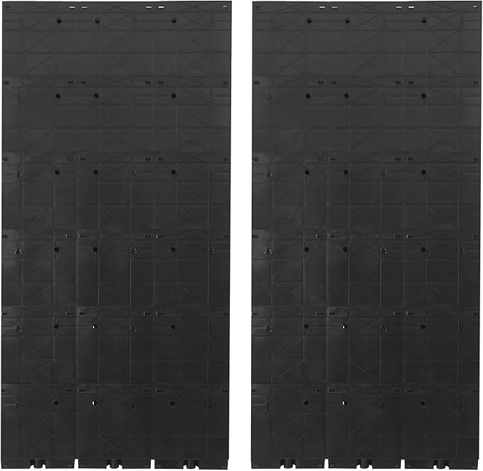 12Pieces 3-Pot Wall Planter Vertical Garden Plant Walls Wall Mounted Vertical Planter with Water-Storage Layer Stackable Wall-Mounted Flower Pot for Gardens, Balconies 180.78lbs Total Capacity (Black)-HomvellaHome