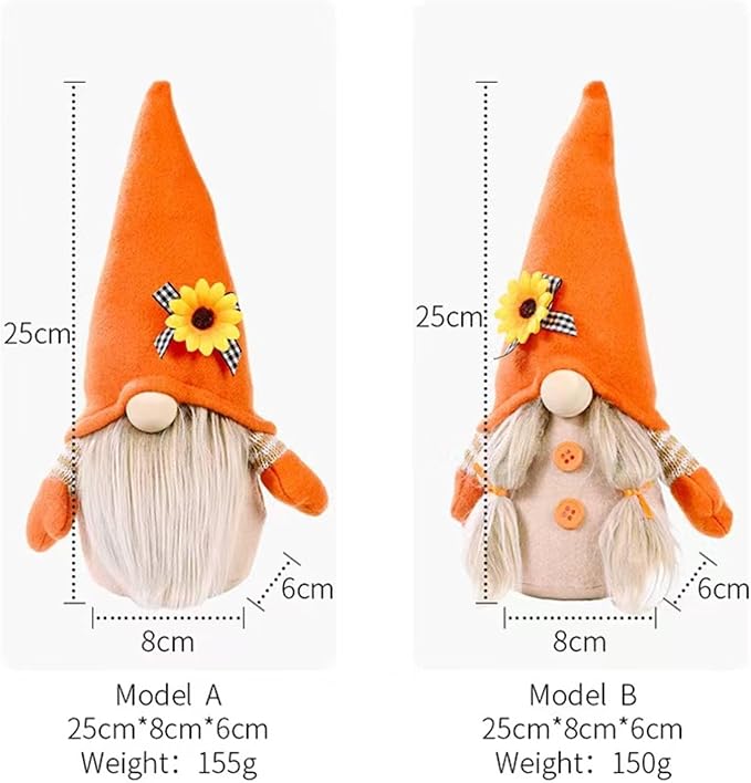 Gnomes Plush Decorations,Fall Decor Fall Gnome Plush Decoration for Home,Handmade Swedish Tomte Doll Mr and Mrs Scandinavian Gnomes,Fall Home Decor Thanksgiving Gnome Table Decorations,Girl-HomvellaHome