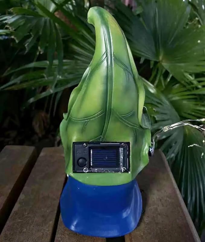 Garden Gnomes Outdoor with LED Solar Light - 11’’Spring Gnomes Decorations for Home/Yard/Patio with Lantern - Solar Garden Statues (Teapot gnome)-HomvellaHome