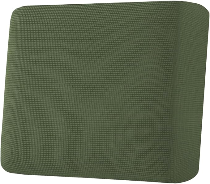 H.VERSAILTEX Super Stretch Individual Seat Cushion Covers Sofa Covers Couch Cushion Covers Slipcover Sets Thick Jacquard Textured Twill Fabric (1 Piece Chair Cushion Cover, Bronze Green)-HomvellaHome