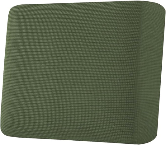 H.VERSAILTEX Super Stretch Individual Seat Cushion Covers Sofa Covers Couch Cushion Covers Slipcover Sets Thick Jacquard Textured Twill Fabric (1 Piece Chair Cushion Cover, Bronze Green)-HomvellaHome
