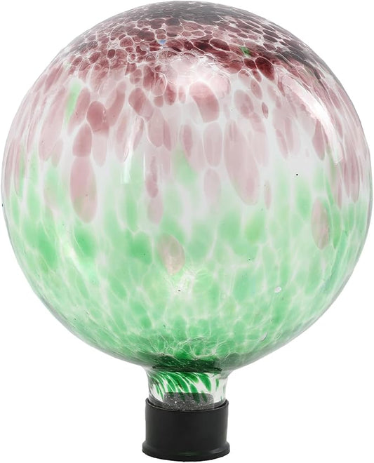 Gazing Ball 10 Inch Glass Reflective Garden Globe Outdoor Gazing Globe Sphere Yard Ornament for Garden Yard Home Outdoor Decoration Gift for Women (Green)-HomvellaHome