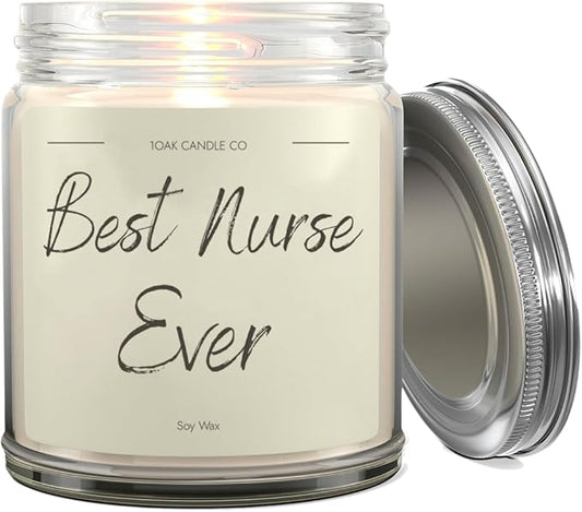 1OAK Vanilla Scented Nurse Candle - Best Nurse Gifts for Women, Men - RN Graduation Gift-HomvellaHome