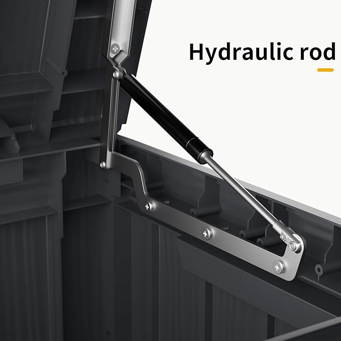 150 Gallon Outdoor Storage Box Waterproof Lockable Resin Deck Box Large, Patio Storage Bin for Pool Accessories Cushion Furniture, Garden Tools, UV-Resistant Outside Delivery Black-HomvellaHome