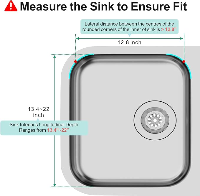 GSlife in Sink Dish Drying Rack - Capacity Expandable Stainless Steel Over Sink Dish Drainer Drying Rack (13.4''-20.4'') with Silicone Mat for Kitchen Counter Large Capacity, Black-HomvellaHome
