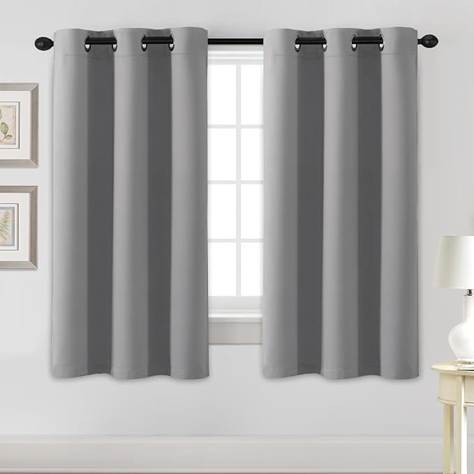 H.VERSAILTEX Blackout Curtains for Bedroom Thermal Insulated Room Darkening Living Room Curtains 63 Inch Long Grommet Privacy Protection Window Curtain Panels/Drapes for Nursery, 2 Panels, Dove Grey-HomvellaHome