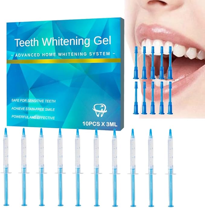 10pcs 3ml Teeth Whitening Gel Syringes, Refills 35% CP Bleaching Gel Kit Tooth Whitener Gel for Home Use-HomvellaHome