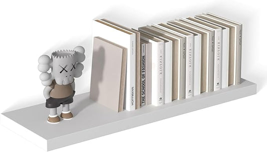 12 Inch Deep Floating Shelves for Wall 1 Pack White Floating Shelves Large Storage Space Wall Mount Shelf for Living Room Kitchen Bathroom 36" W x 12" D x 1.2" H White-HomvellaHome