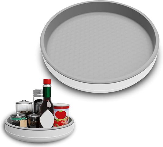 1 Pack 10 Inch Non-Skid Lazy Susan Turntable Organizers - Spinning Rack for Pantry Organization and Storage, Kitchen, Cabinet, Fridge, Bathroom Vanity, Countertop, Under Sink Organizing, Spice Rack-HomvellaHome