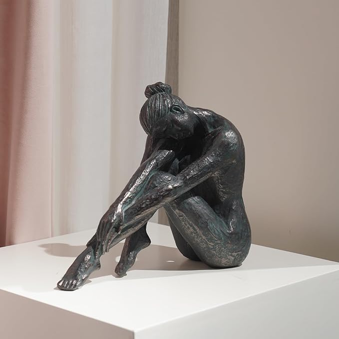 Guichifun Yoga Dancer Statue Home Decoration - Resin Bronze Sculpture Modern Creative Home Garden Statue Handicrafts Art Ware Home Décor Office Room or Outdoor Garden Gifts 10.25 x 4.25 x 8.75 Inch-HomvellaHome