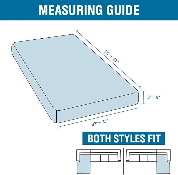 H.VERSAILTEX Super Stretch Individual Chaise Cover Sectional Couch Covers for L Shaped Sofa Both Left/Right Featuring Thick Jacquard Textured Twill Fabric (1 Piece Chaise Cover, Olive)-HomvellaHome