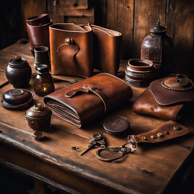 1OAK Scented Candles for Men (Vintage Leather) - Leather Candle- Masculine Decor - Long Burning Premium - Soy Wax (7oz.)-HomvellaHome