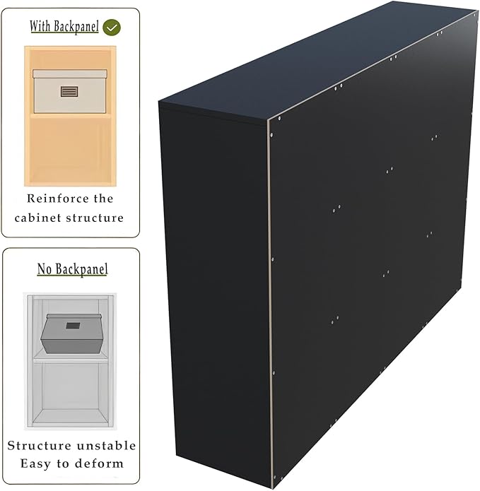 12-Cube Storage Shelf Bookcase - Wooden 3-Tier Floor Standing Open Bookshelf for Home and Office, Display Cabinet, Black-HomvellaHome