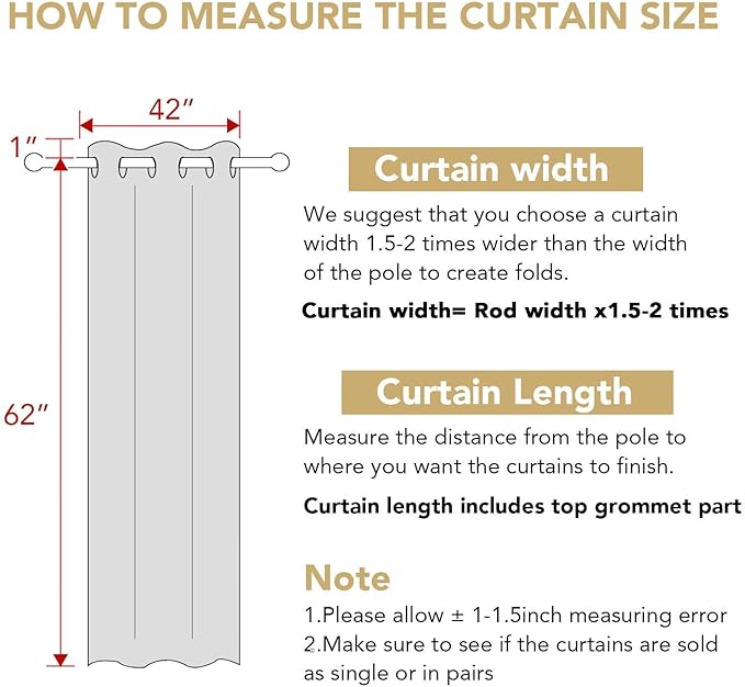 H.VERSAILTEX Blackout Curtains for Bedroom Thermal Insulated Room Darkening Living Room Curtains 63 Inch Long Grommet Privacy Protection Window Curtain Panels/Drapes for Nursery,2 Panels,Grey-HomvellaHome