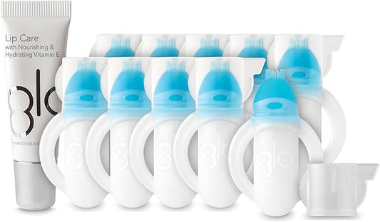 GLO Science Teeth Whitening Gel – 6% Hydrogen Peroxide – Clinically Proven, Fast & Safe for Sensitive Teeth – Includes 10 Gel Vials & 1 Lip Care-HomvellaHome