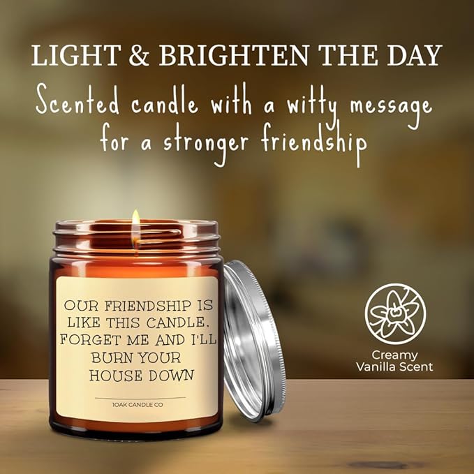 1OAK Vanilla Candle - Best Friend Candle for Women - Friendship, Christmas & BFF Gifts-HomvellaHome