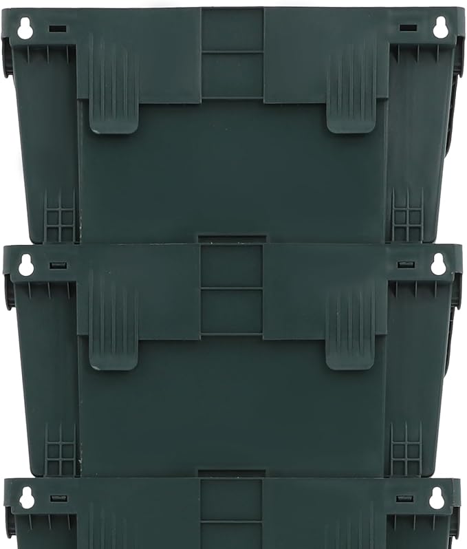 18 Pots Self-Watering Vertical Wall Planter, 39.4”L x 39.4”H Stackable Plastic Wall-Mounted Plant Grow Pots, Wall Hang Garden Planter Outdoor Indoor for Herbs Flowers Strawberries (Green)-HomvellaHome