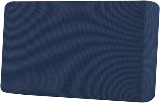 H.VERSAILTEX Super Stretch Individual Seat Cushion Covers Sofa Covers Couch Cushion Covers Slipcover Sets Thick Jacquard Textured Twill Fabric (1 Piece Loveseat Cushion Cover, Navy)-HomvellaHome