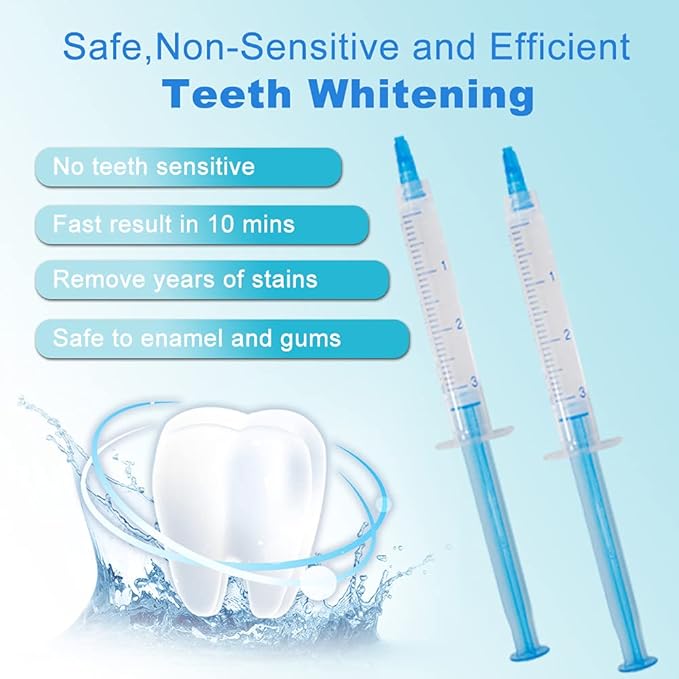 10pcs 3ml Teeth Whitening Gel Syringes, Refills 35% CP Bleaching Gel Kit Tooth Whitener Gel for Home Use-HomvellaHome