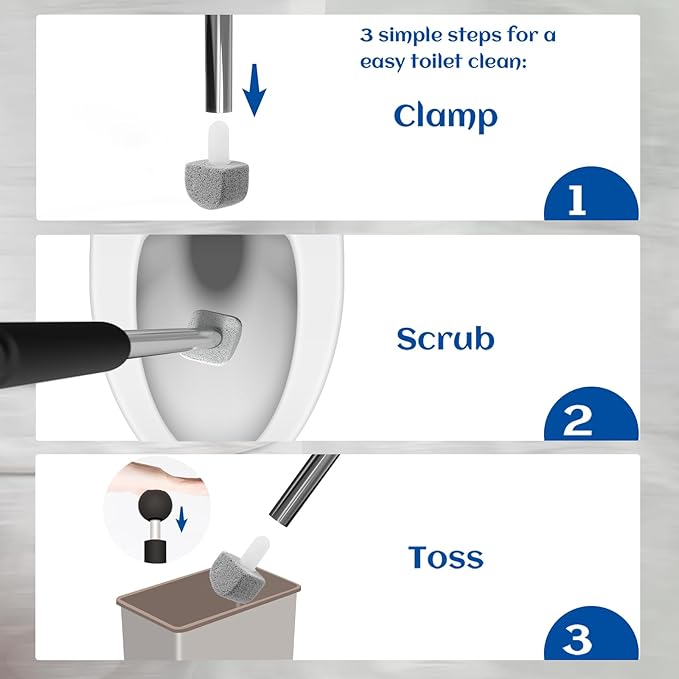 10 Packs Pumice Stone for Toilet Cleaning,Pumice Toilet Bowl Cleaning for Cleaning Toilet,Bathtubs,Kitchen Sink,Grill(Refill)-HomvellaHome