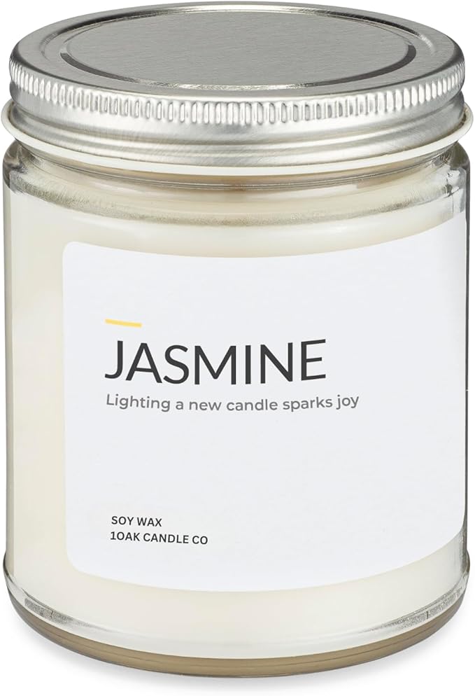 1OAK Jasmine Candle - Soy Wax Scented Candles (Jasmine) - Soy Candles for Home Scented - Long Burning Premium - Hand-Poured (7oz.)-HomvellaHome