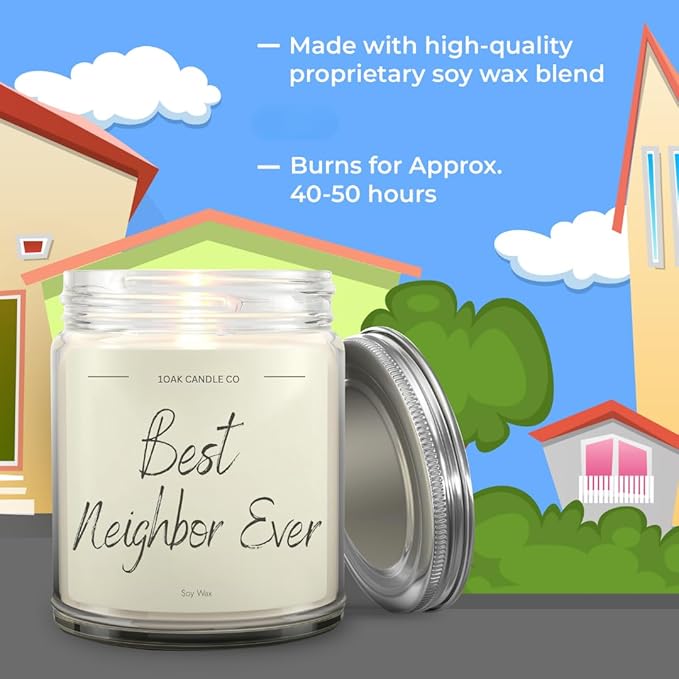 1OAK Vanilla Candle - Best Neighbor Gift for Christmas and Housewarming - Thank You Present for Women and Men-HomvellaHome