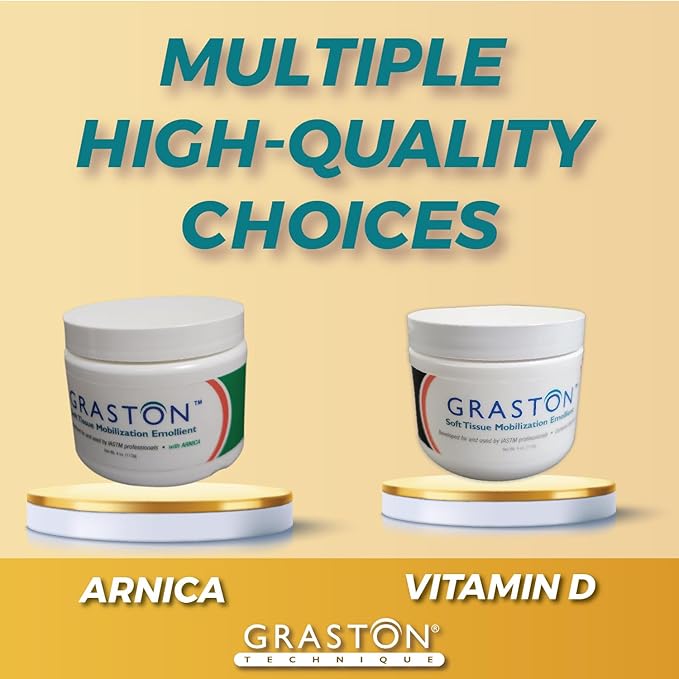 Graston Technique Arnica Soft Tissue Emollient - 4oz Jar Pro-Grade Therapy Cream for IASTM, Massage, Relief and Recovery, 1-Pack-HomvellaHome