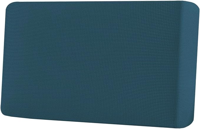 H.VERSAILTEX Super Stretch Individual Seat Cushion Covers Sofa Covers Couch Cushion Covers Slipcover Sets Thick Jacquard Textured Twill Fabric (1 Piece Loveseat Cushion Cover, Deep Teal)-HomvellaHome
