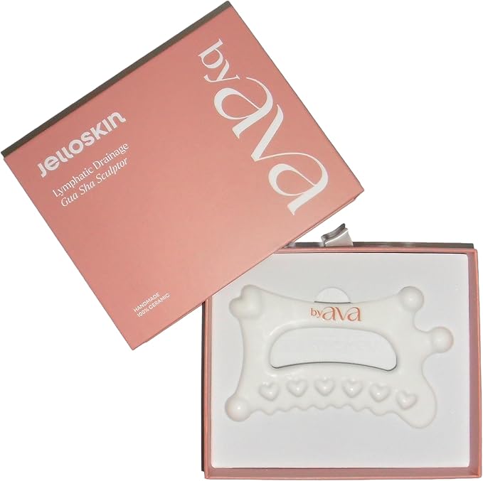 Gua Sha Jelloskin Lymphatic Massage Tool | Ceramic GuaSha for Face & Body Massage Tool | Patented Design for Lymphatic Drainage, Face Lift & Muscle Relief Body Massager-HomvellaHome