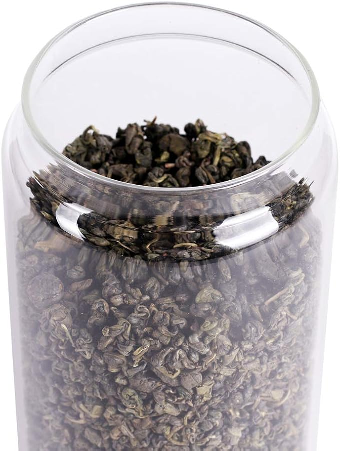Glass Tea Canister, 25 FL OZ/ 750ml Bulk Food Storage Jar with Airtight Acacia Lid, Glass Food Container for Loose Leaf Tea, Coffee Bean(6 inch high)-HomvellaHome