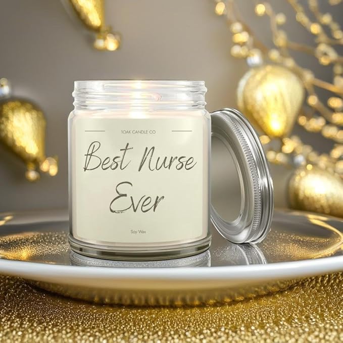 1OAK Vanilla Scented Nurse Candle - Best Nurse Gifts for Women, Men - RN Graduation Gift-HomvellaHome