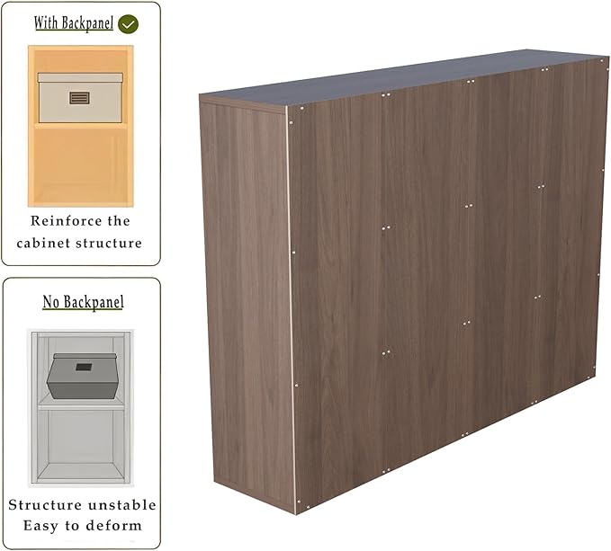 12-Cube Storage Shelf Bookcase - Wooden 3-Tier Floor Standing Open Bookshelf for Home and Office, Cuby Orgainzer, Walnut-HomvellaHome