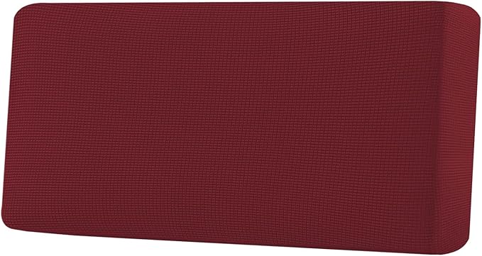 H.VERSAILTEX Super Stretch Individual Seat Cushion Covers Sofa Covers Couch Cushion Covers Slipcover Sets Thick Jacquard Textured Twill Fabric (1 Piece Sofa Cushion Cover, Burgundy Red)-HomvellaHome