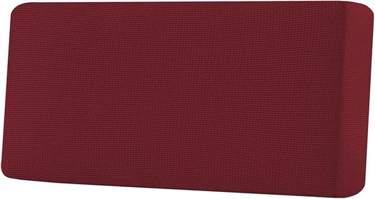 H.VERSAILTEX Super Stretch Individual Seat Cushion Covers Sofa Covers Couch Cushion Covers Slipcover Sets Thick Jacquard Textured Twill Fabric (1 Piece Sofa Cushion Cover, Burgundy Red)-HomvellaHome