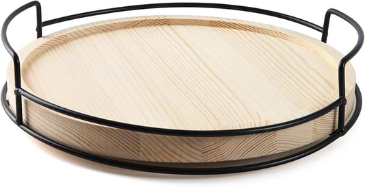 10" Wooden Lazy Susan,Round Wooden Lazy Susan Organization for Dining Table,Storage for Dining Table,Home Decor,Spices Organizer,1PC-HomvellaHome