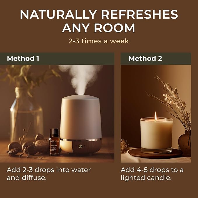 Gya Labs Coriander Essential Oil for Diffuser - 0.34 Fl Oz - 100% Pure Natural Coriander Oil for Skin, Aromatherapy, Skincare Massages & Candle Making Scent-HomvellaHome