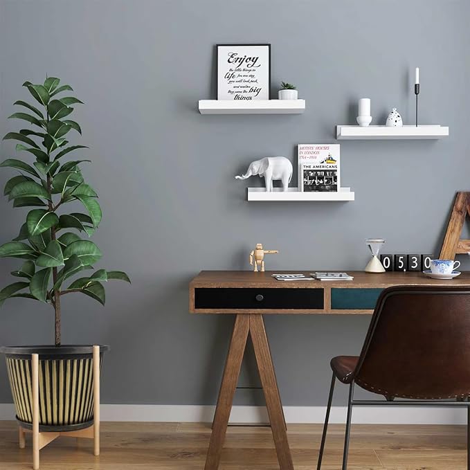 16 inch Large Planter Indoor Outdoor Plant Pots, 4 Pack Plastic Flower Pots with Saucer And Drainage Holes, Modern Garden Planters For Planting Medium Large Plants, Decorative Resin Garden Pots-HomvellaHome