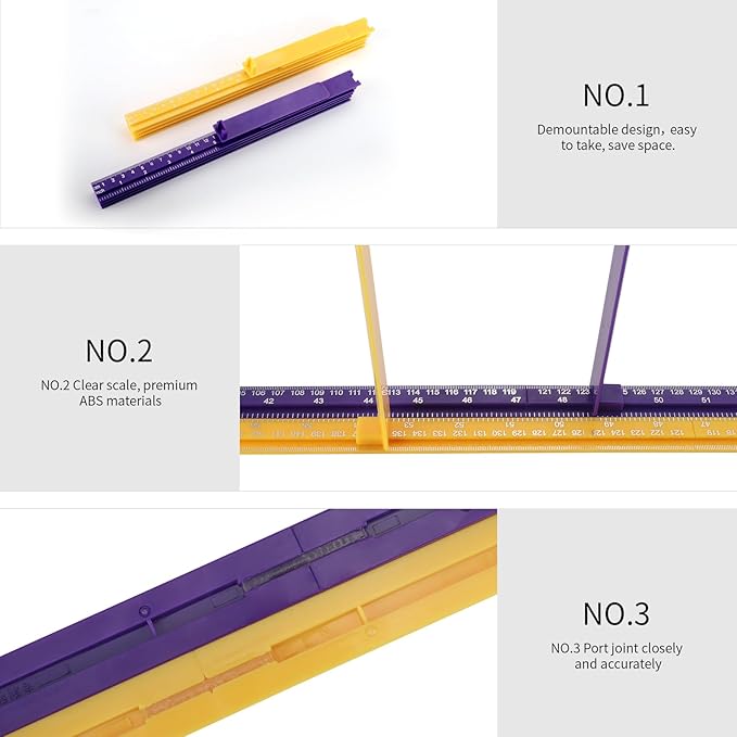 Growth Chart for Wall, Children Height Measurement,3D Removable Growth Height Chart,Splicing Height Ruler for Kids Baby Nursery 79 inch (Purple)-HomvellaHome