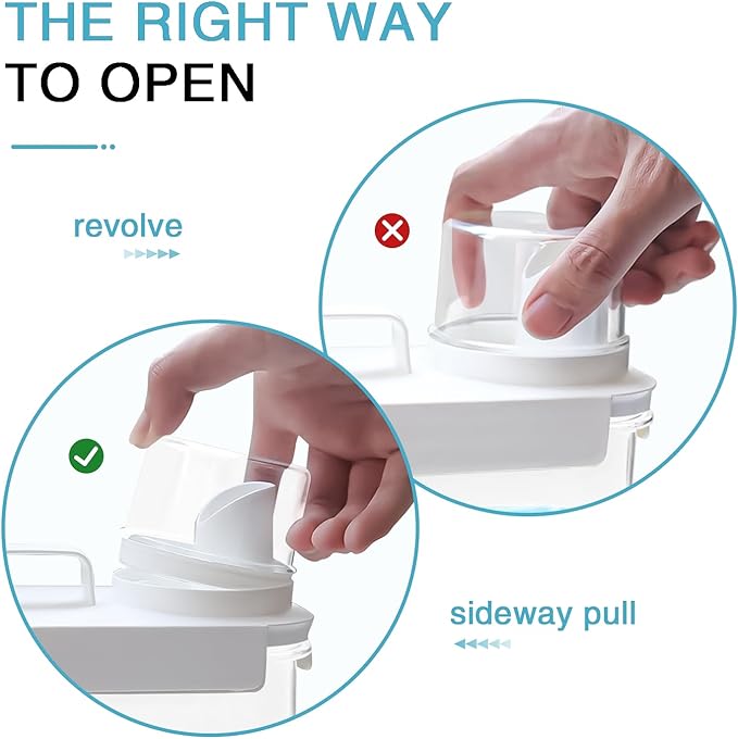 2 Pack Laundry Detergent Dispenser, 61oz Detergent Dispenser, Refluxable Laundry Detergent Container, Plastic Liquid Laundry Detergent Dispenser for Laundry Room Organization with 6 Labels-HomvellaHome