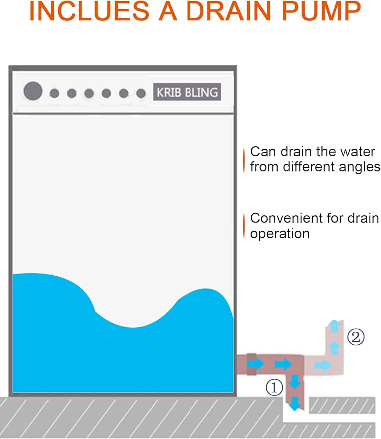 17.7 lbs Portable Washer Drain Pump, Full Automatic Washing Machine with LED Display, 10 Programs & 8 Water Levels Selections, Ideal for Camping, Apartment, Dorm, Glod-HomvellaHome