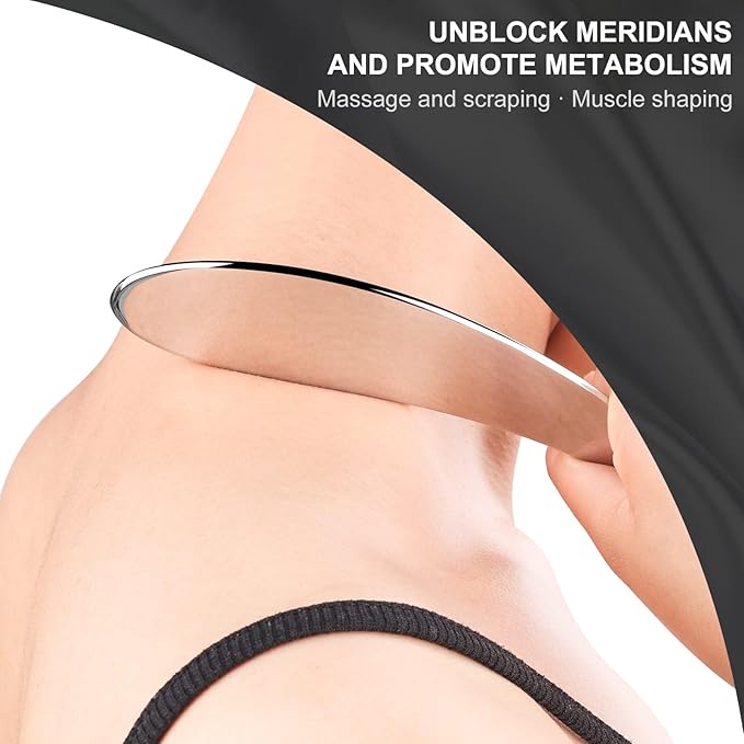 Guasha Massage Tool, Grade Stainless Steel Scraping Tool for Soft Tissue Upgrade Physical Therapy Stuff,Used for Back, Legs, Arms,Neck,Shoulder, Gua sha Tool-HomvellaHome