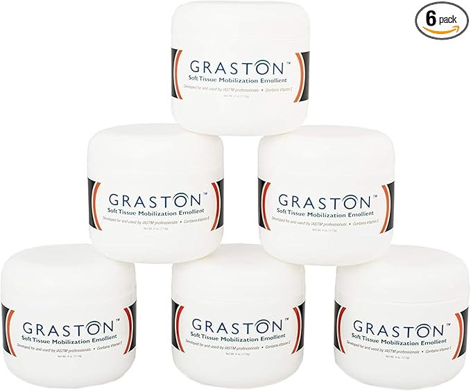 Graston Technique Vitamin E Enriched Emollient - 4oz Jar, Ideal for IASTM Lotion & Massage Therapy Cream, Perfect Vitamin E Cream for Massage and Physical Therapy, 6-Pack-HomvellaHome