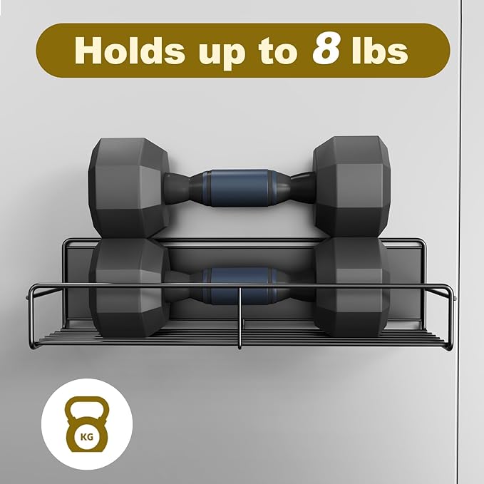 2 Pack Magnetic Spice Rack Organizer, Space Saver for Refrigerator and Microwave Oven, Magnetical Fridge Shelf for Jars, Seaoning, tins and Utensils Black-HomvellaHome