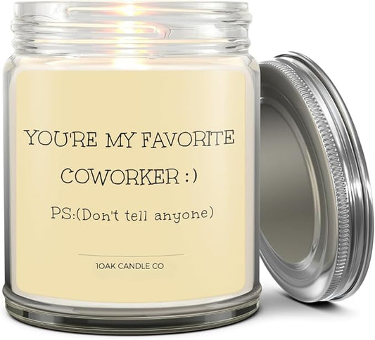 1OAK Vanilla Coworker Candle - Office Gifts for Coworkers - Funny & Farewell Gifts for Women, Men & Colleagues-HomvellaHome