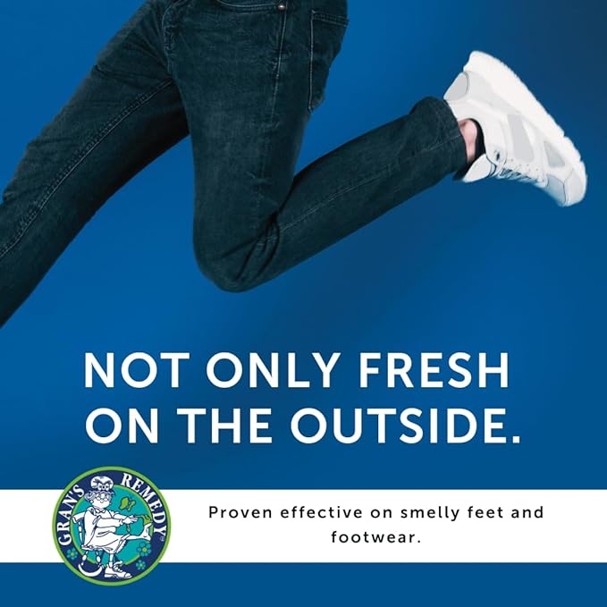 Gran's Remedy Scented Foot Powder - Effective Odor Eliminator & Moisture Absorbing Shoe Deodorizer for Shoes and Feet - Travel Size Freshness - Citrus-HomvellaHome