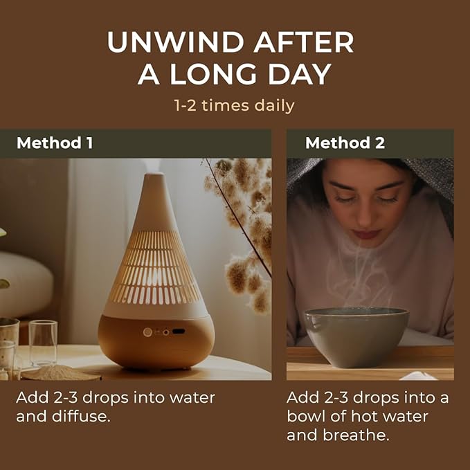 Gya Labs Vetiver Essential Oil Creates a Tranquil Atmosphere for Relaxation - 0.34 Fl Oz - 100% Pure Natural Vetiver Oil for Skin, Hair, Diffuser & Candle Making Scent-HomvellaHome