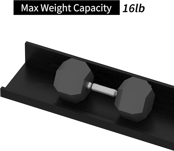 Giftgarden 36 Inch Multi Colors Floating Shelves for Wall Mount, Assorted Colors Wood Wall Shelf Ledge for Bathroom Bedroom Living Room Kitchen Storage, Set of 3 Different Sizes-HomvellaHome