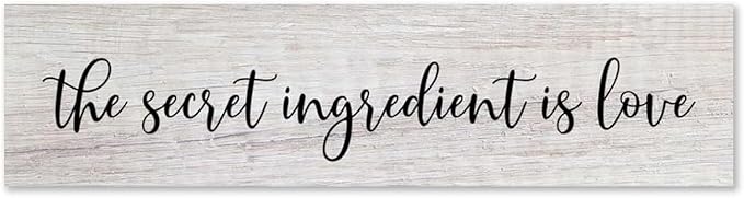 Generic Funny Wood Sign The Secret Ingredient is Love Rustic Wooden Hanging Sign Home Farmhouse Kitchen Wall Decoration 16 x 4 Inch-HomvellaHome