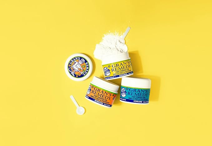 Gran's Remedy Scented Foot Powder - Effective Odor Eliminator & Moisture Absorbing Shoe Deodorizer for Shoes and Feet - Travel Size Freshness - Citrus-HomvellaHome