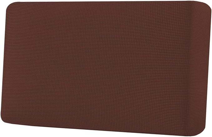 H.VERSAILTEX Super Stretch Individual Seat Cushion Covers Sofa Covers Couch Cushion Covers Slipcover Sets Thick Jacquard Textured Twill Fabric (1 Piece Loveseat Cushion Cover, Burnt Brick)-HomvellaHome